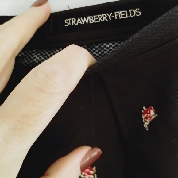 Vintage 80's Strawberry Fields Midi Floral Flair Pleated T Length Skirt. - Picture 9 of 12